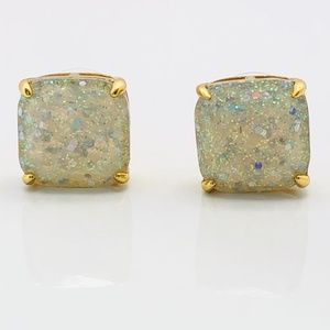 NEW Kate Spade Opal Iridescent 1/2” Glitter Stud Earrings